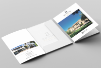 Création logotype et identité visuelle Boschi Immobilier Prestige pochette
